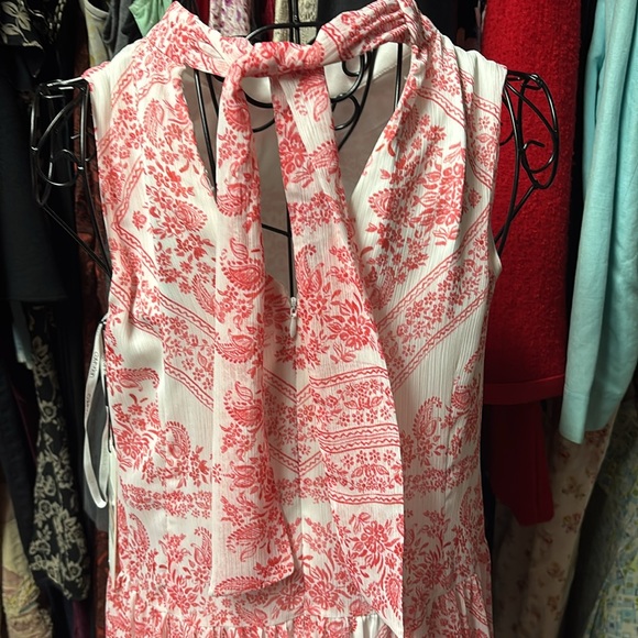 Calvin Klein Pink and White Midi Dress - Picture 4 of 6